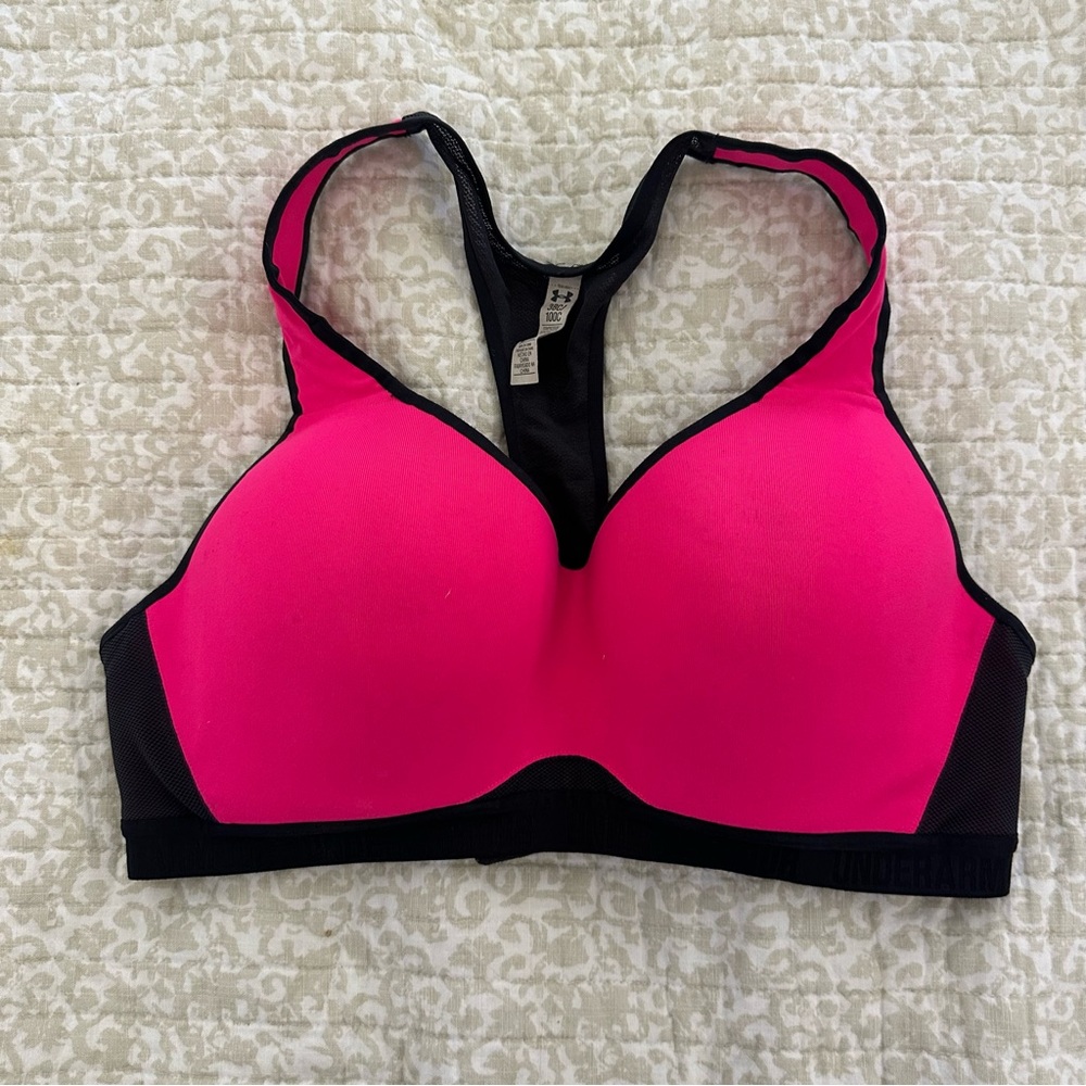 Hot Pink UnderArmour Sports Bra 38D